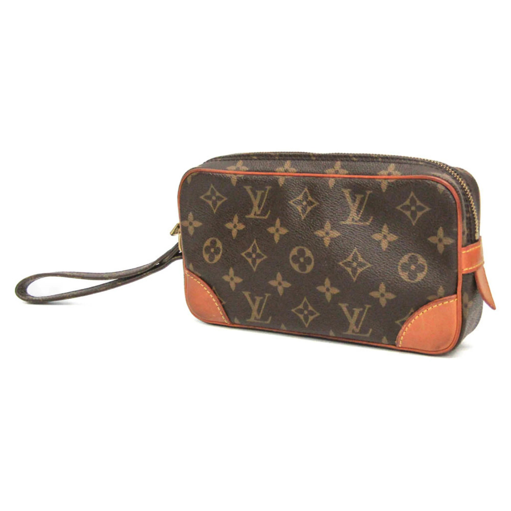LOUIS VUITTON Authentic Brown Monogram Clutch Bag